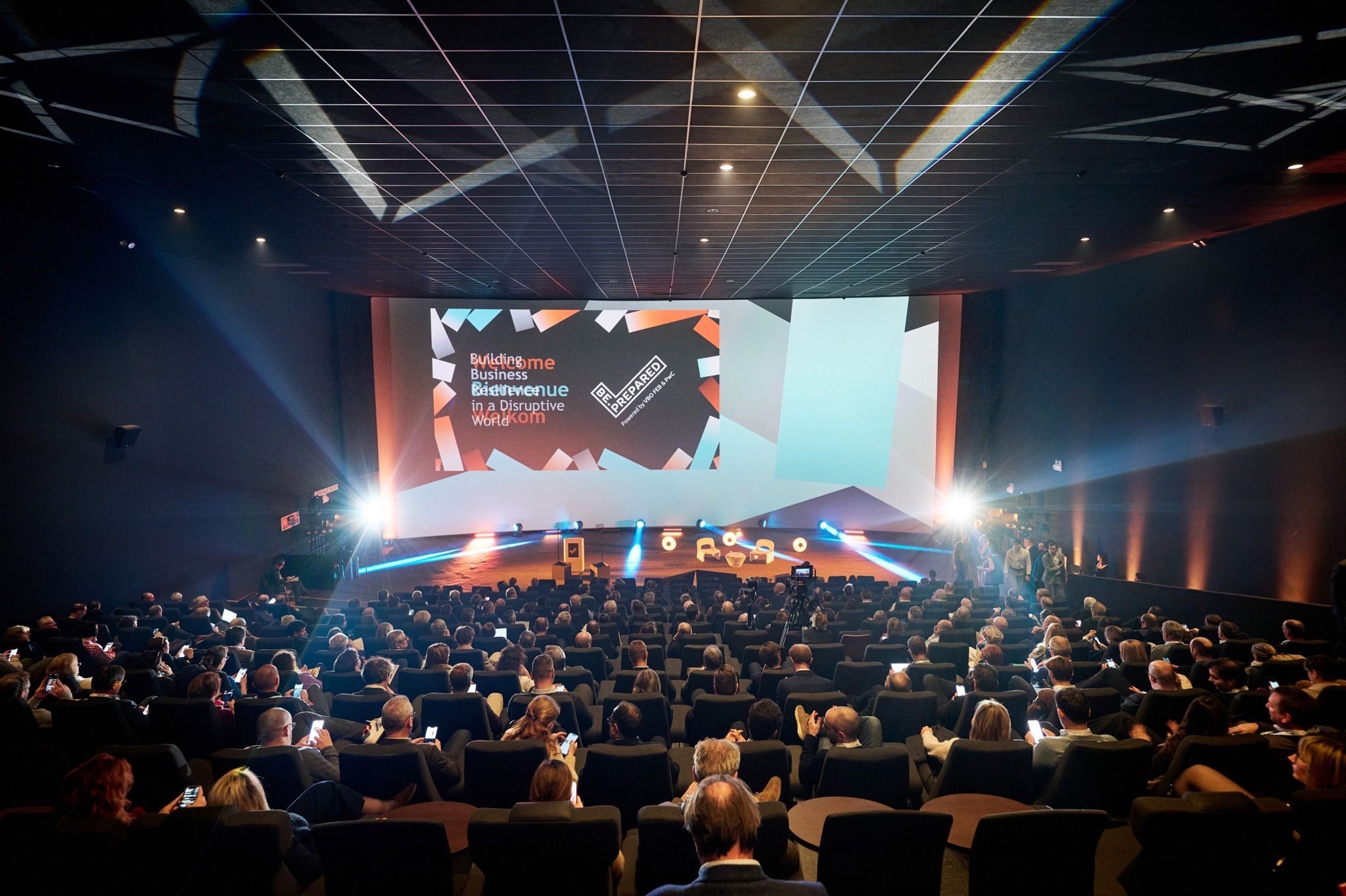The BE PREPARED forum venue, filled with nearly 1,000 business leaders